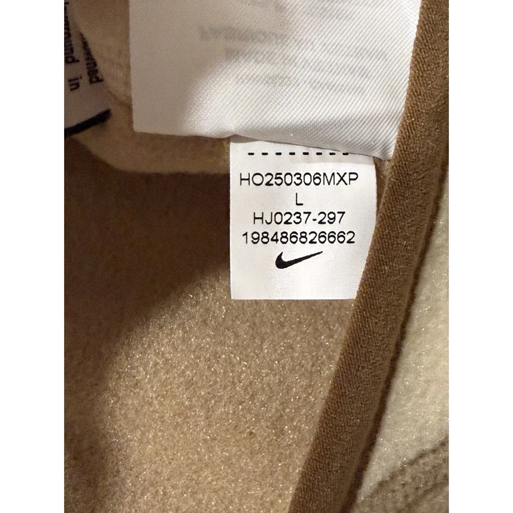 Nike ACG Wolf Tree Half Zip Fleece Top Parachute Beige HJ0237-297 Womens L